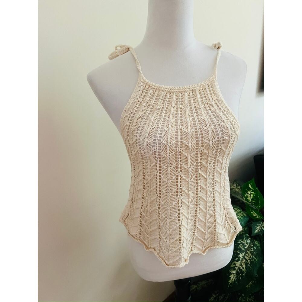 Zara Cream Knit Tank Top